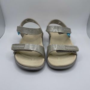 Native sparkly Juliet strap silver sandals size 9C
